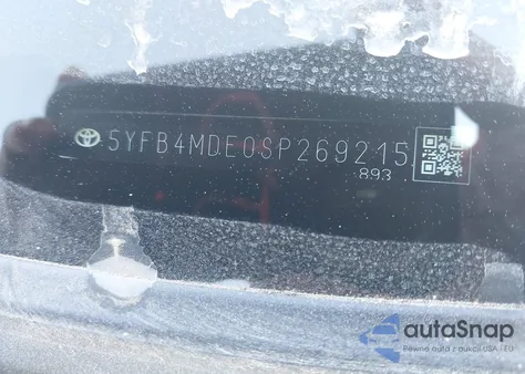 2025 Toyota Corolla Le from USA, damaged, VIN 5YFB4MDE0SP269215